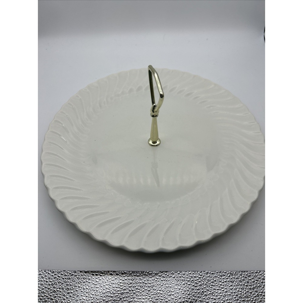 Vintage Sheffield‎ bone white serving tray USA